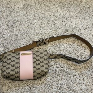 Michael Kors Brown and Pink Fanny Pack Bag